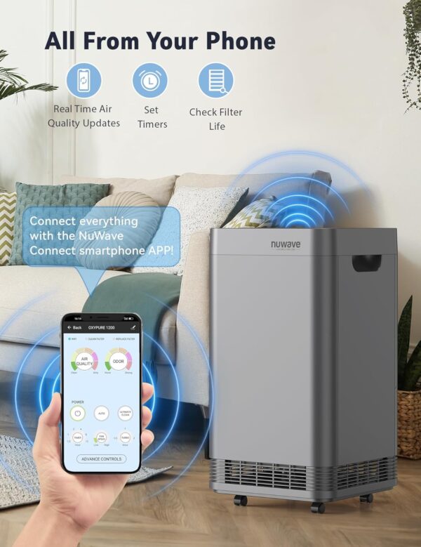 Nuwave Oxypure Smart Air Purifier: 5 Stage Tower Filter - Image 7