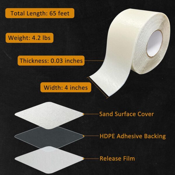 BXI HDPE Waterproof Tape for Leaks Repair, 4" X 65' - Image 2