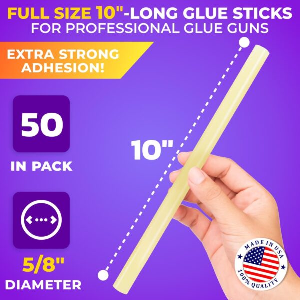 IDL Packaging 5/8" x 10" Glue Sticks For Corrugated Boxes, Crafts - Image 2