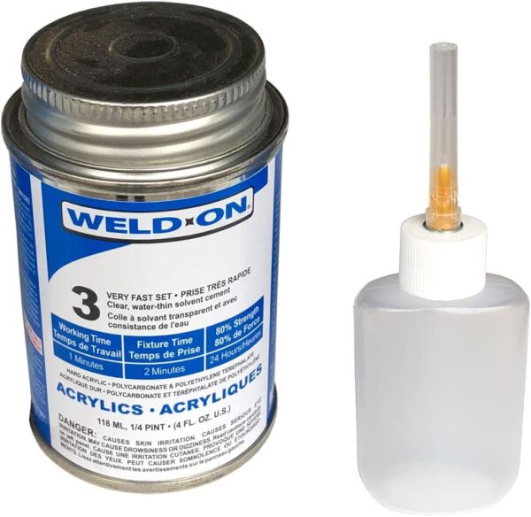 IPS Weld-On 3 Acrylic Cement with Applicator Bottle, 4 oz