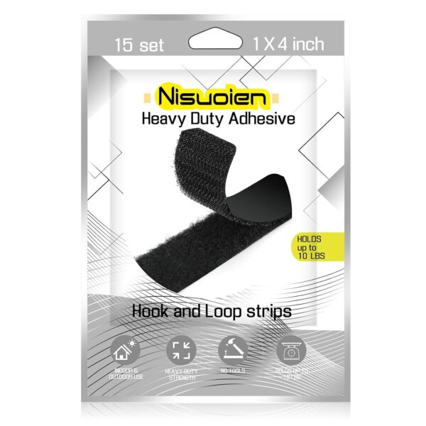 15 Heavy Duty Adhesive Strips with Hook and Loop - Image 7