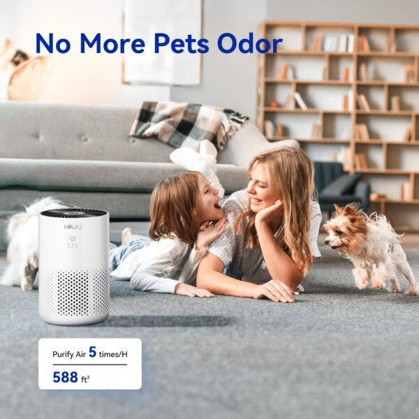 Quiet Portable Air Purifier for Allergies, Pollen, Smoke, Pets - Image 3