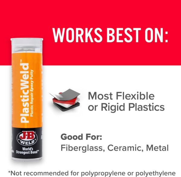 J-B Weld Plastic Repair Epoxy Putty - 2 oz. - Image 5