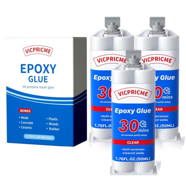 Clear 2 Part Epoxy Glue Syringe for Golf Club Repair