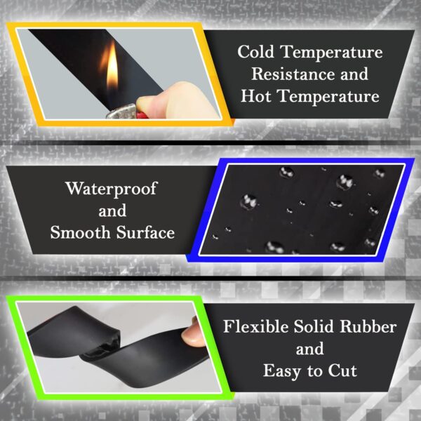 NABOWAN Self Adhesive Rubber Strips - 1/16" Thick x 1" Wide x 120" Long - Image 3