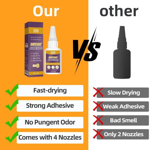 2oz Fast Drying Super Glue for Various Materials - Image 5