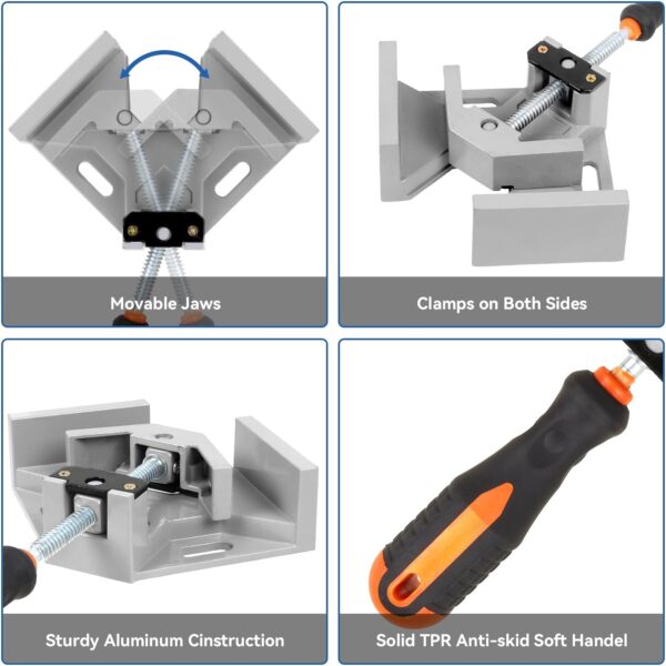 Adjustable 90 Degree Corner Clamp for Woodworking and Framing - Image 5