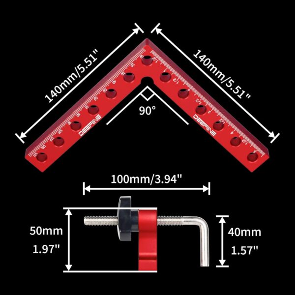 90 Degree Positioning Squares for Woodworking (4 pack) - Image 3