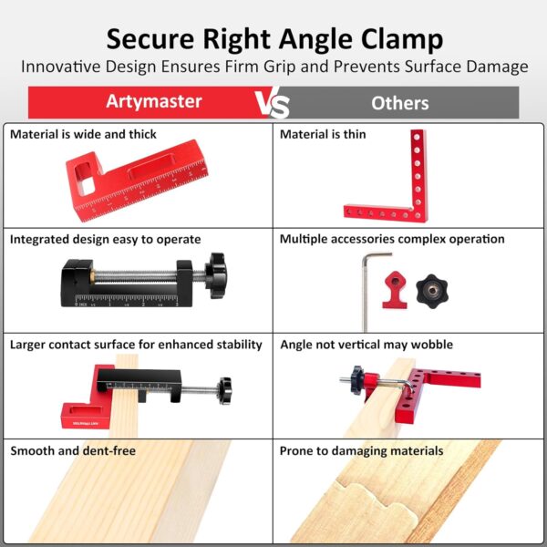 4 Pack Aluminum Corner Clamps for Woodworking - Image 2