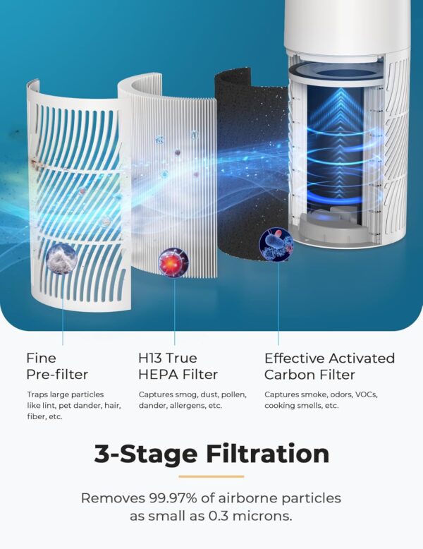 Nuwave Oxypure 3XL Air Purifier: H13 HEPA Filter, 360° Intake - Image 4