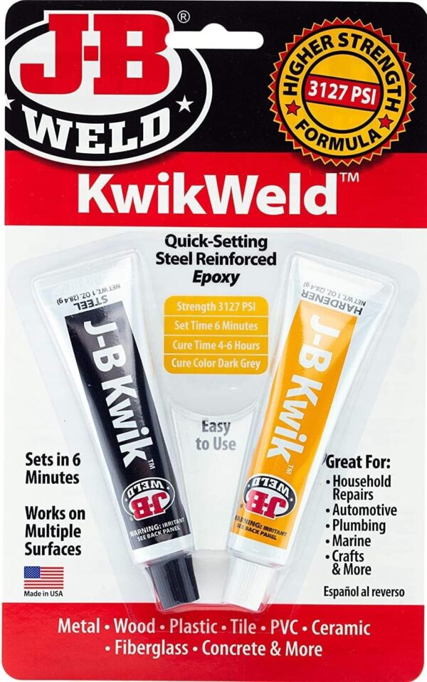 J-B Weld KwikWeld Quick Setting Epoxy - Dark Grey 2 oz