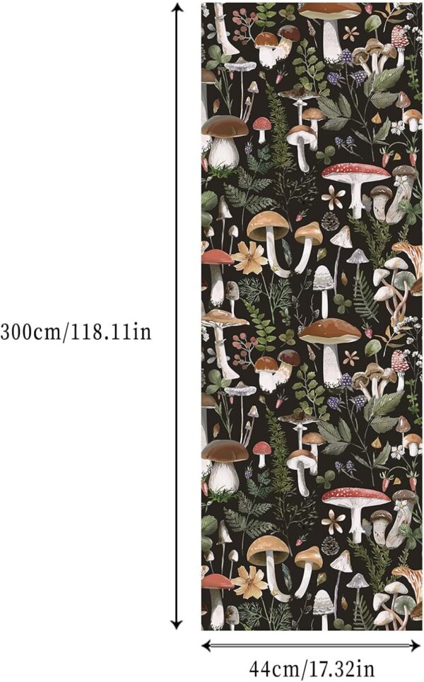 Boho Mushroom Contact Paper for Cabinets, 17.3" x 118" - Image 7