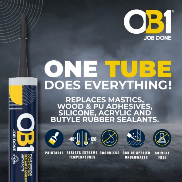 OB1 Anthracite Twin Pack Sealant & Adhesive - Image 4