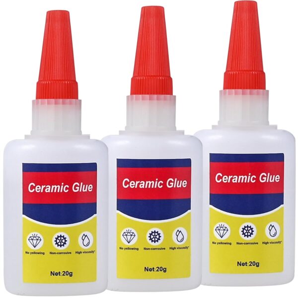 3 Pack Ceramic Glue Repair Kit, Waterproof-Liquid, 60g