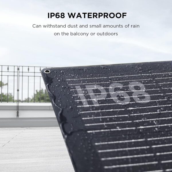 EF ECOFLOW 100W Flexible Solar Panel: IP68 Waterproof, Off-Grid Compatible - Image 6