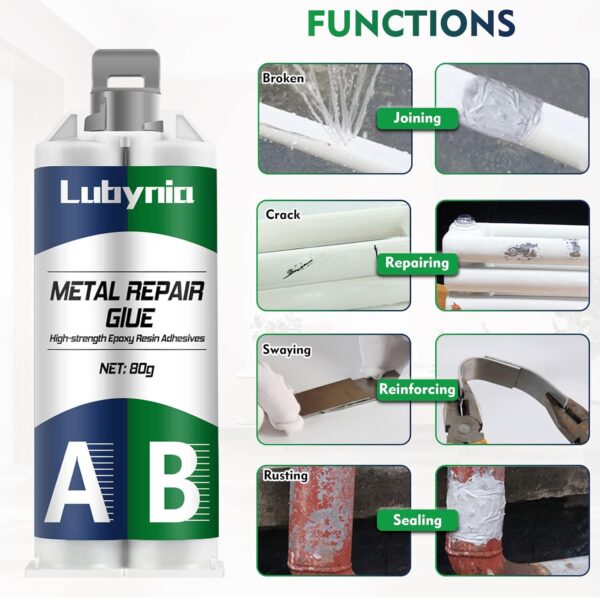 High-Strength Metal Epoxy Glue for Metal Bonding, Repair - Image 2