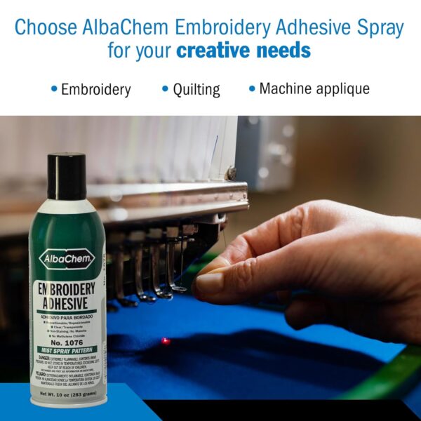 AlbaChem Embroidery Adhesive Spray 10 oz. Can - Image 5