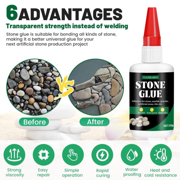 30g*2 Marble Adhesive Glue for Stone Bonding - Clear - Image 7