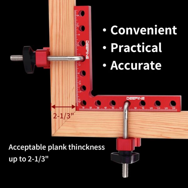 90 Degree Positioning Squares for Woodworking (4 pack) - Image 2