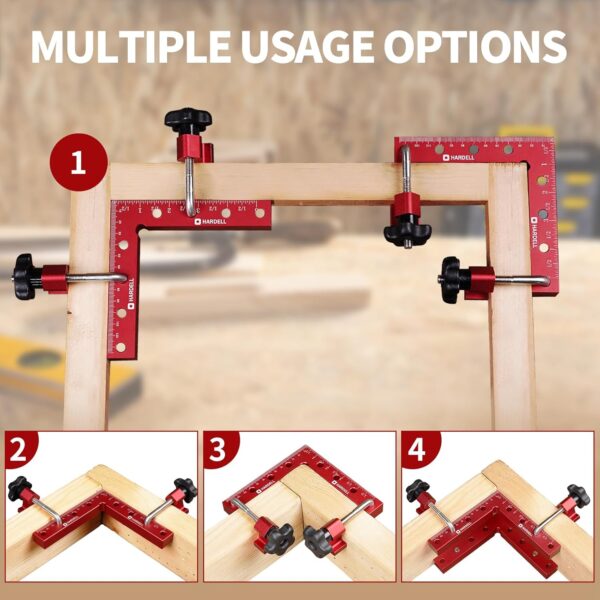 HARDELL 90 Degree Positioning Squares for Woodworking Corners - Image 7