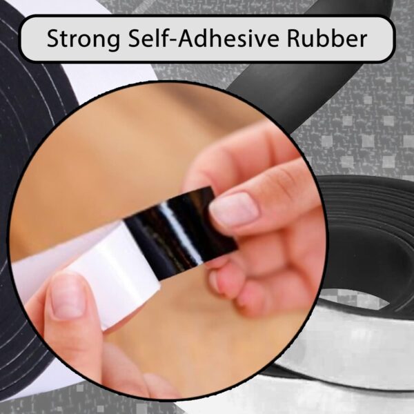 NABOWAN Self Adhesive Rubber Strips - 1/16" Thick x 1" Wide x 120" Long - Image 5