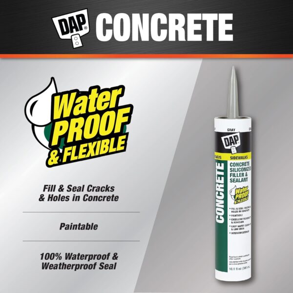 DAPConcrete Gray Watertight Filler & Sealant 10.1oz - Image 2