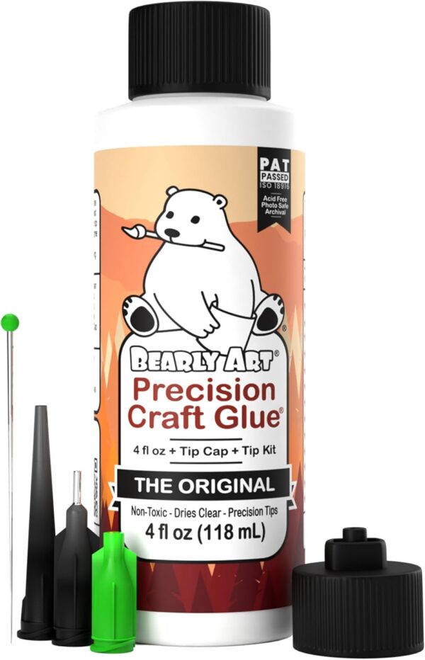 Bearly Art Precision Craft Glue - 4fl oz - USA Made