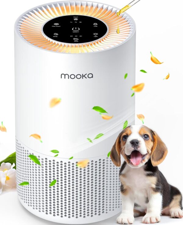 MOOKA H13 True HEPA Air Purifier for Large Rooms