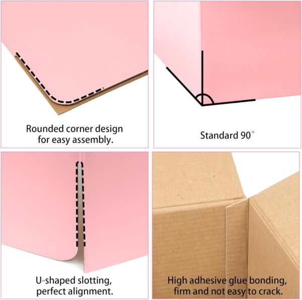 30 Pack Small Pink Shipping Boxes 6x6x6 Inches - Image 4