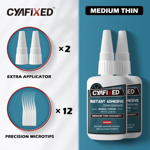 Fast-curing CA Super Glue for Plastic and Metal Repair - Image 2