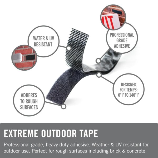 VELCRO Brand Extreme Outdoor Mounting Tape | 15lb Capacity |14Ft Roll - Image 2