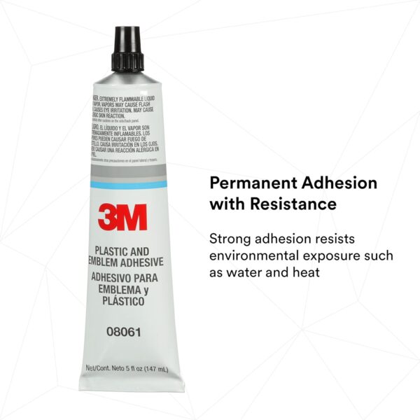 3M Plastic & Emblem Adhesive, 08061, 5 oz Tube - Image 3