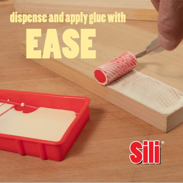 Sili Glue Roller & Tray for Crafts, Woodworking Projects - Image 2