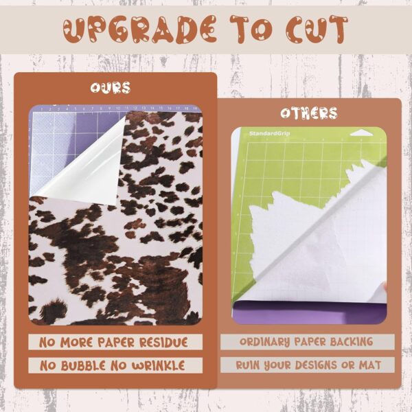 Cow Print Adhesive Vinyl - 10 Sheets 12"x10" - Image 5