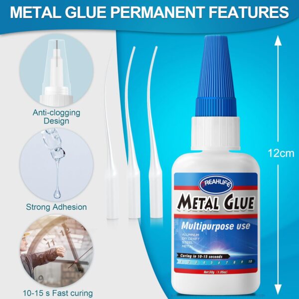 Metal Repair Super Glue, 30g Adhesive for Stainless Steel - Image 3