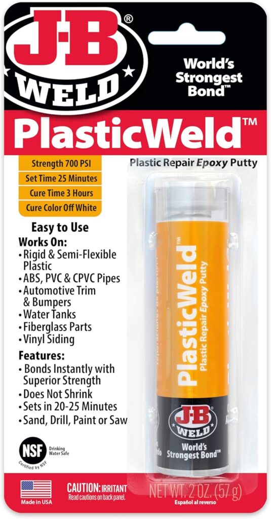 J-B Weld Plastic Repair Epoxy Putty - 2 oz.