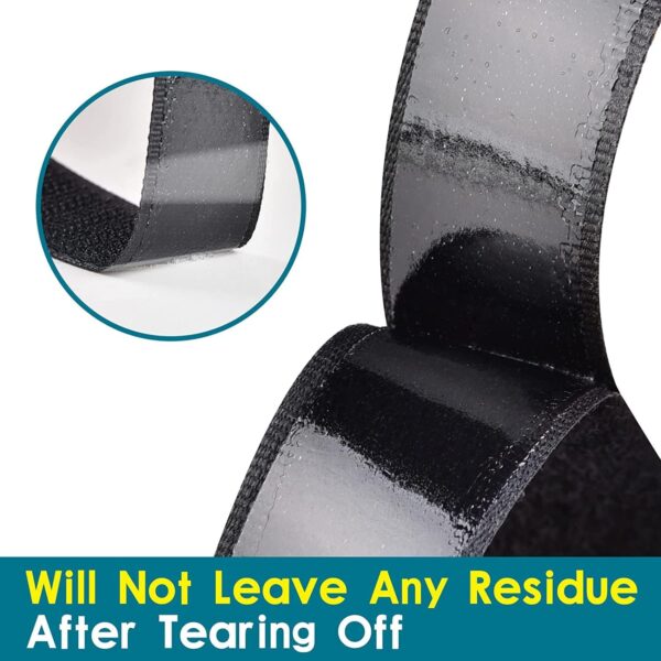 82ft Black Hook Loop Tape Adhesive Picture Hanging Strips - Image 5