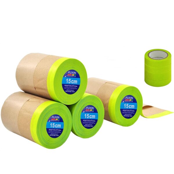 Painters Pre-Taped Masking Paper - 4 Rolls 6 Inch x 50 Feet