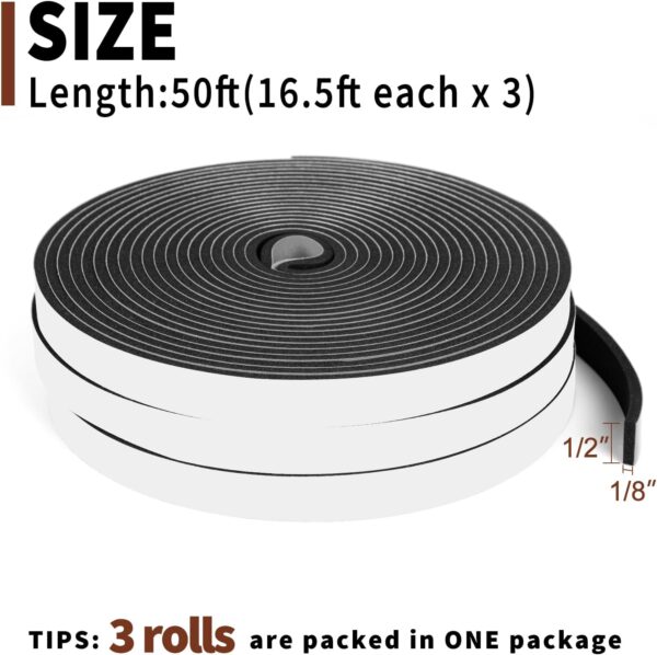 Yotache Adhesive Foam Tape 3 Rolls - 50ft Total - Image 4