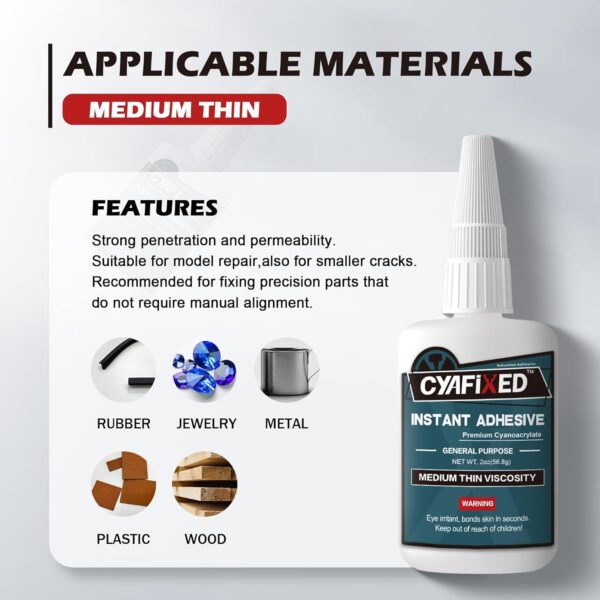 Fast-curing CA Super Glue for Plastic and Metal Repair - Image 5