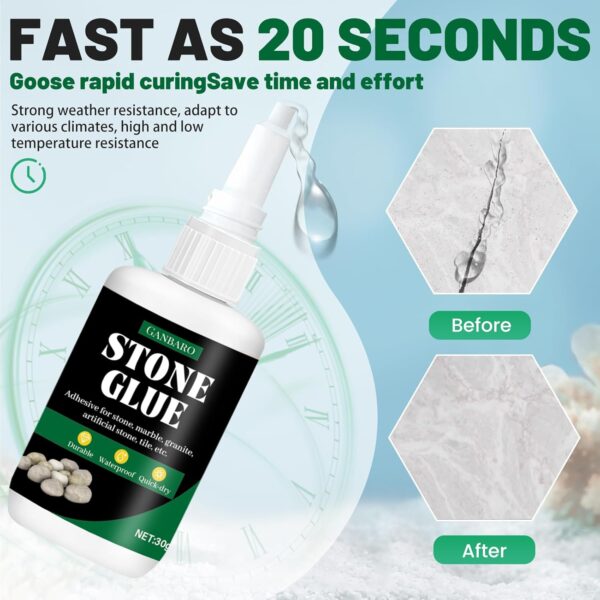 30g*2 Marble Adhesive Glue for Stone Bonding - Clear - Image 3