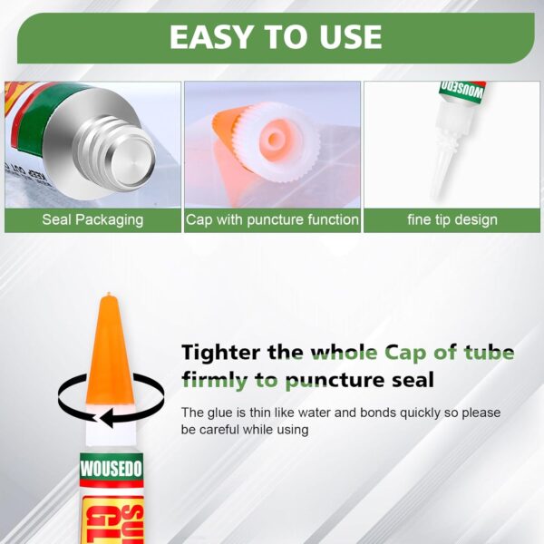 12 Pack Super Glue for Various Materials, Fast Drying - Image 4