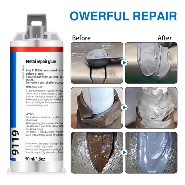 Strongest Metal Repair Glue, 1.6 Oz Epoxy Weld - Image 3