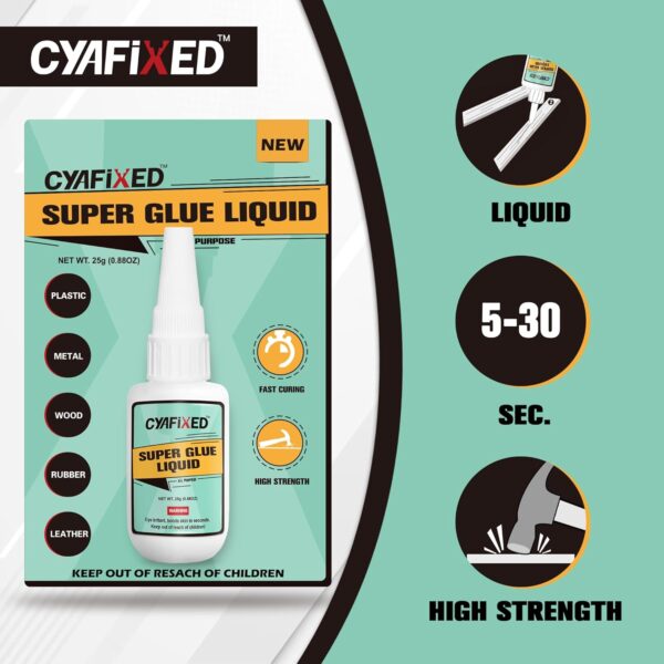 All-Purpose Super Glue for Plastic, Wood, Metal Repair - Image 2