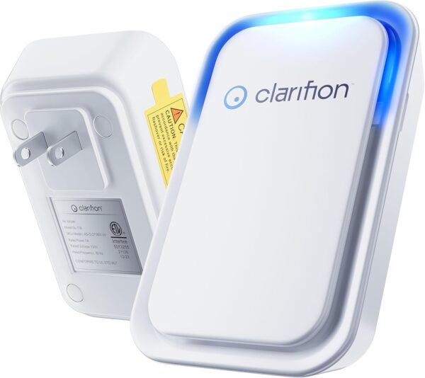 Clarifion - Portable Air Ionizer for Home, Quiet Odor Eliminator