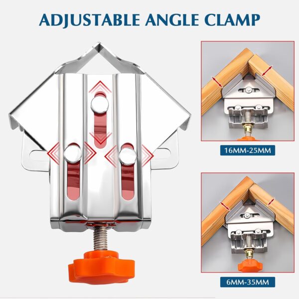 Owfeel 2pcs Stainless Steel Right Angle Clamp for Woodworking - Image 4