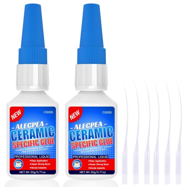 2Pack 20g Ceramic Super Glue: Rapid-Setting, Waterproof Adhesive