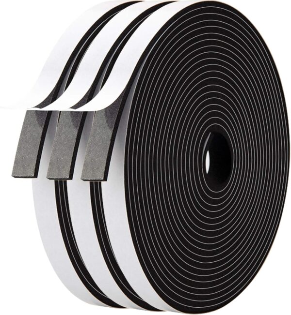 Foam Seal Tape: 1/2" Wide X 1/8" Thick, 59ft Long