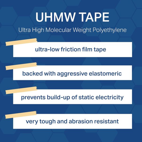 TapeCase UHMW Polyethylene Tape, 3 in x 15 ft - Image 4