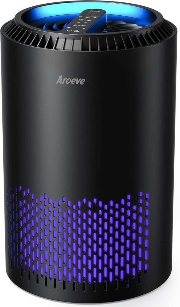 AROEVE Portable Air Purifier for Bedroom Home - MK01 Black